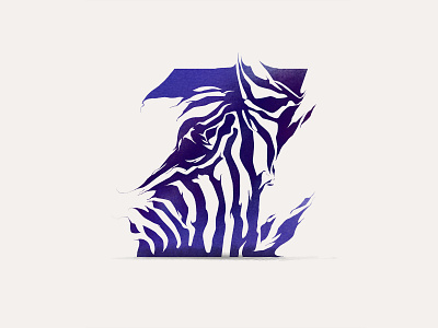 Zebra letter Z 2d 36daysoftype 36daysoftype 06 adobe animal art artwork design illustration minimal typogaphy wacom