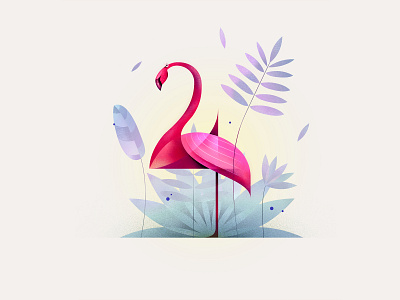 Flamingo for number 4 2d 36daysoftype 36daysoftype 06 adobe animal art artwork flamingo illustration minimal typogaphy wacom