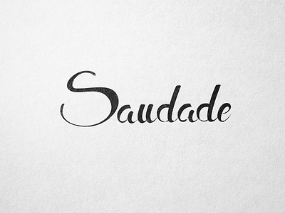Saudade hand lettering lettering type
