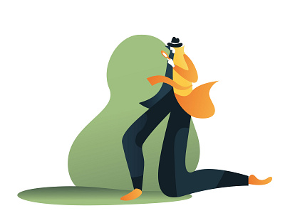 Inspector character flat illustration inspector