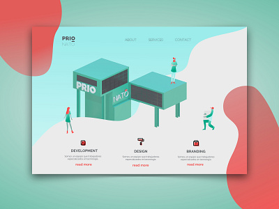 Prionato Landing Page branding design landing page uiux