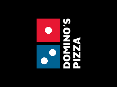 DOMINO'S PIZZA branding design designer flat geometic identity logo minimal type typography