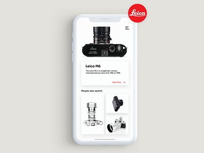 Leica 2d app branding camera clean concept design flat leica logo minimal minimal app photography simple sketch type typography ui ux