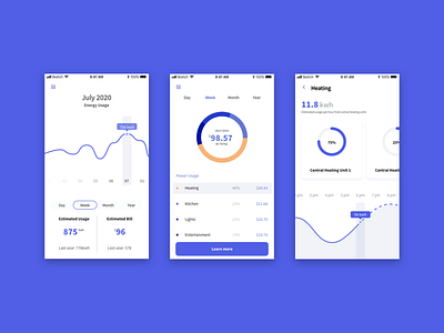 Energy Graph app blue branding design designer flat geometic icon identity minimal type typography ui ux web