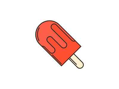 Popsicle icon illustration pop popsicle red summer