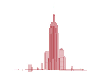 Empire State Building building empire state building flat illustration layers single color urban