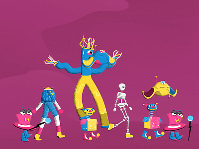 Magic Carnival - 3 animation carnival gif illustration loop magic magician motion designer