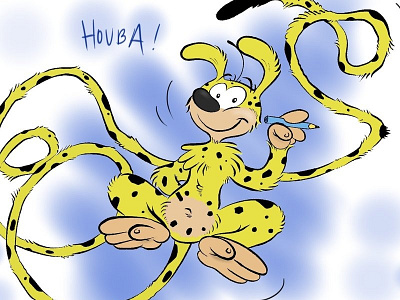 Marsupilami amarillo animal cartoon comic french houba jungla jungle marsupilami masupial selva toon yellow zoo