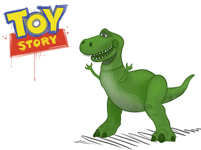 Toy Story - Rex animal cartoon dibujo dibujoanimado dinosaur dinosauro disney juguete pixar reptil rex story toon toy verde wal