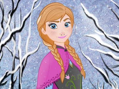 Anna - Frozen anna art cartoon disney elsa fan frozen girl magic snow walt winter