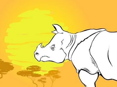 Rhino animal animales cartoon comic eduardo quesada rhino rinoceronte suñer toon toons zoo