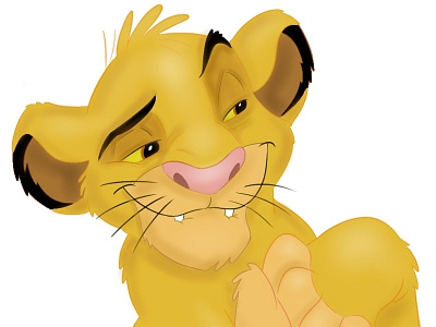 Simba. art cartoon disnet fan jungle king lion lions simba the toon toons walt zoo