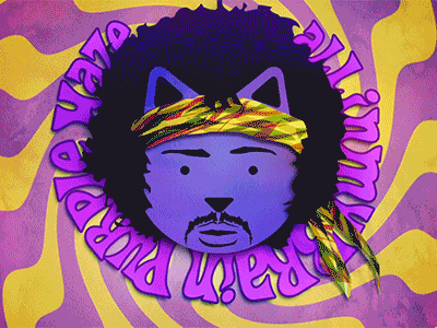 Hendrix animation illustration jimi hendrix music