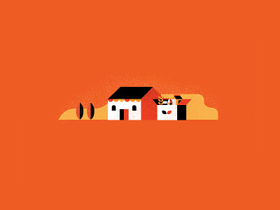 ballard food rescue branding color geometric graphic design graphic illustration house icons illustration orange vector vector illustration