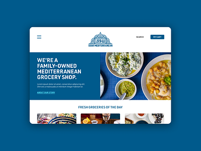 Souk Mediterranean website branding food grocery imagery lebanese logo mediterranean middle east mockup photography souk ui website