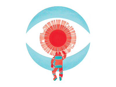 ocular solar system astronaut astronomy graphic design graphic design illustration grey matters illustration neuroscience solar system space vector illustration