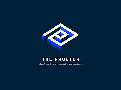 the proctor block blog branding design graphic design identity isometric logo logo design political the proctor typography