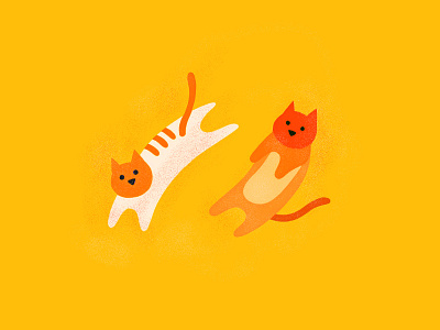 lazy caturdays animal cats color doodle draw graphic design illustration orange procreate saturday sketch sunshine vector vector art vector illustration yellow