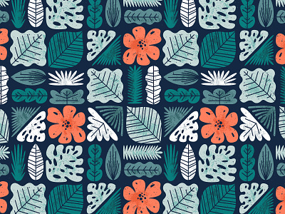 Tropical pattern grid hawaii illustration monstera pattern plant retro texture tropical vector xara