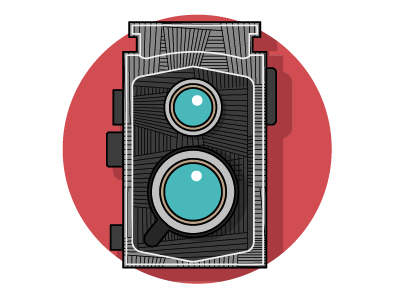 camera camera colors icons illustrations old school