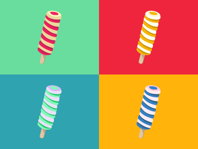 Ice-Pop colors ice cream illustration lolly pop pop art vector