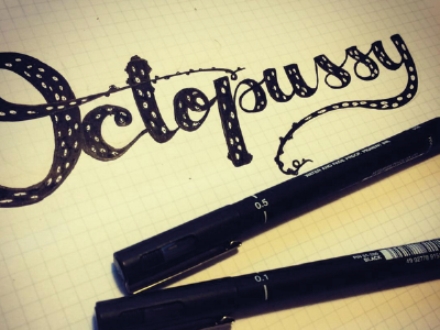 Octopussy handwriting learning lettering type typography