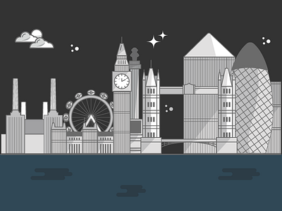 It's London Baby adobe digital illustration illustrator london scene vector
