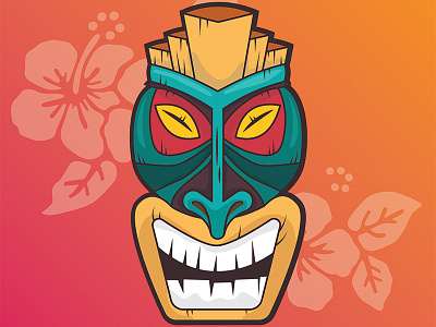 Tiki Mask adobe art digital illustration mask tiki vector