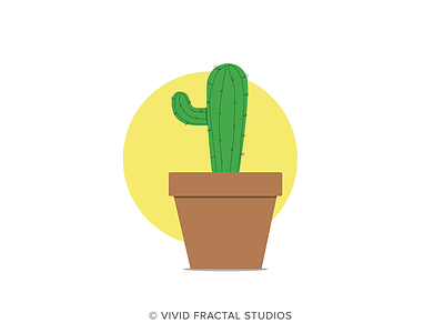 Cactus cactus flower pot illustration plant summer vector vector illustration