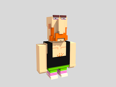 Hipster in Gym characterdesign characters doodling funny gym hipster illustration pixel sketch voxel voxelart