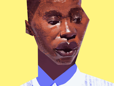 Portrait black woman digital flat illustration portrait art portrait illustration portrait painting stylised textured