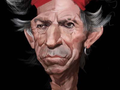 Keith Richards caricature guitar player guitarist keith keithrichards keth richards portrait richards rock rolling stones