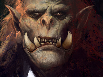 Orc concept art concepting creature digital brushes fantasy monster orc portrait scary