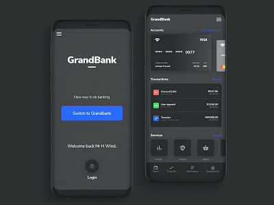 grandbank app design ui uidesign ux visual design
