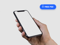 Free Tilted iPhone 8 Mockup by TeddyGraphics on Dribbble