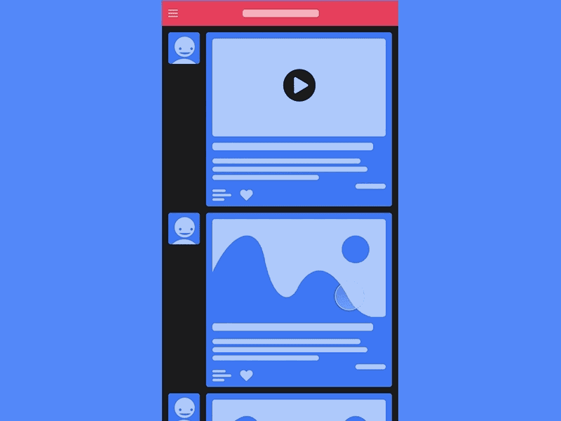 NewsFeed's Space optimisation and BreadCrumbing the app's flow principle prototype teddygraphics ui uiux