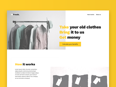 Daily UI — Day #3 — Landing Page clothes dailyui dailyui 003 landing landing page