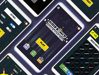 knife hit game redesign 2d game 2d game art app icon design game art game design game icon game logo game title game ui launcher icon mobile game design mobile game ui uiux design