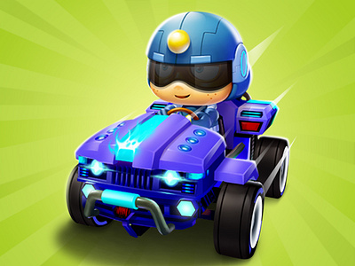 Buggy racer 2d game 2d game art app icon design digital illustration game art game design game icon game icon design game logo game title game ui illustration launcher icon
