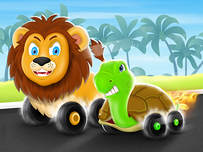 TOY RACERS 2d game 2d game art animal cartoon design animal character design app icon design cartoon animal game art game design game icon game logo illustration kid game launcher icon