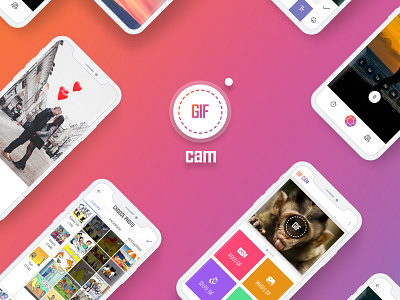 GIF cam app design app icon design app mockup design uiux design