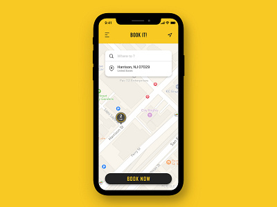 map screen taxi app