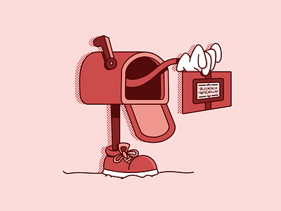 Whose the Howler is this? design hand handlettering illustration magic magical mailbox red shoe