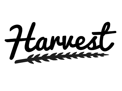 Harvest logo concept brush harvest identity ink logo script wheat