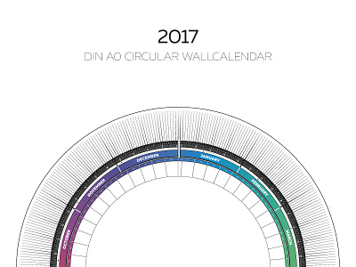 2017 Circular Calendar calendar circular day to day events monthly planner poster scheduler wallcalendar yearly