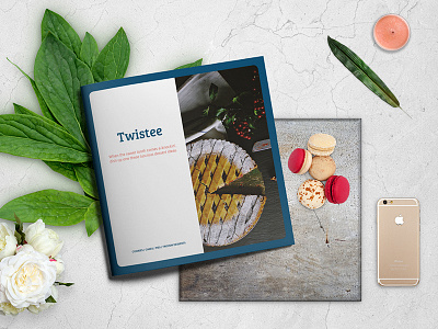 Twistee - Desserts Recipe Template brochure chef desserts kitchen recipe book stories sweet recipes template