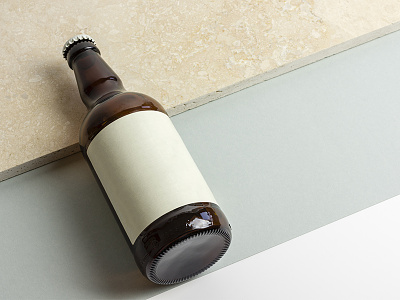 Beer Bottle Mock-up beer bottle mockup beer mockup label label mockup marble product textured