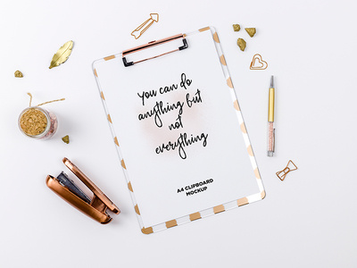 Gold Scene / Clipboard Mockup