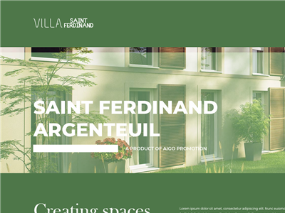 Villa Saint Ferdinand Web Design