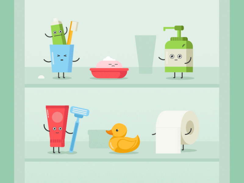 bathroom animation bathroom design illustration vector